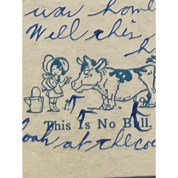 Vintage 1932 Lithograph Ephemera Postcard Humor Mess Of Fish Near Minocqua, WISC - Picture 9 of 9